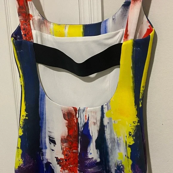 Milly Graffiti-print racerback sheath dress size M - Picture 4 of 11